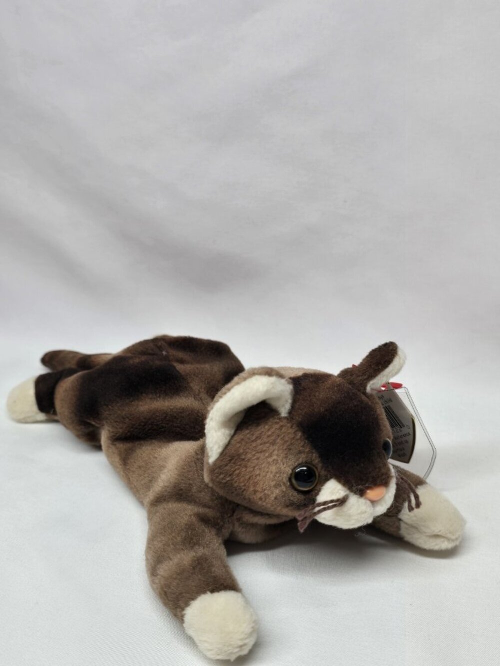 Vintage Ty Beanie Baby Pounce The Cat 1997 Retired Hang Tag 8" Kitty